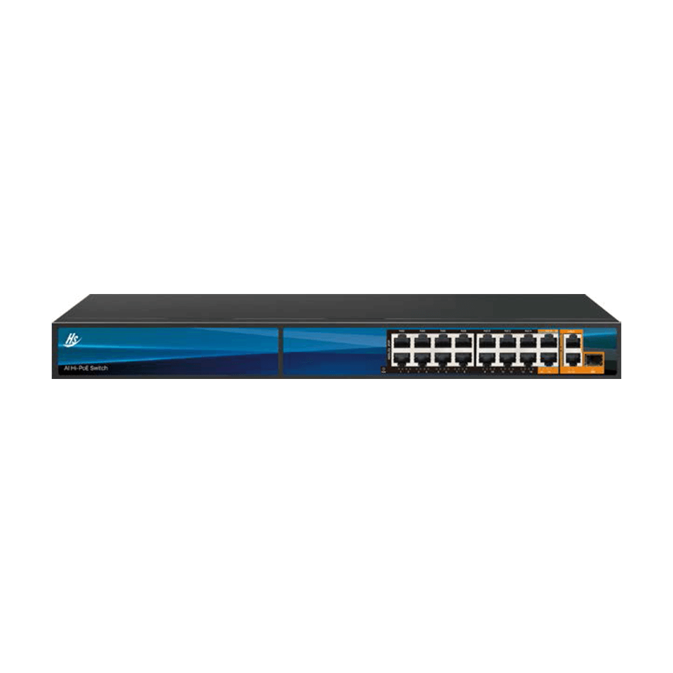16埠PoE+2埠UpLink+1埠SFP